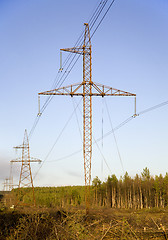 Image showing High-voltage tower