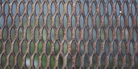 Image showing Metal old rusty lattice