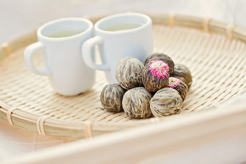 Image showing green tea balls