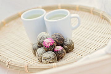 Image showing green tea balls