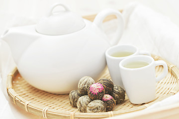 Image showing green tea balls