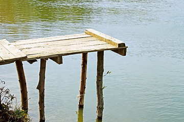 Image showing Wooden springboard