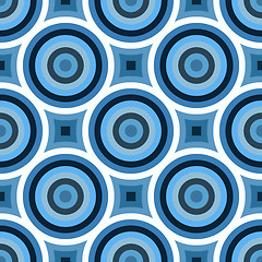 Image showing Funky Blue Circles Pattern