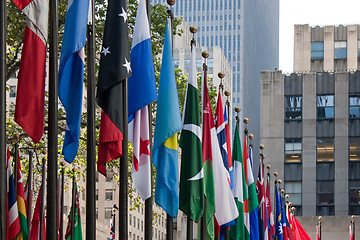 Image showing Row of International Flags