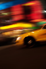 Image showing Abstract Yellow Taxi Cab