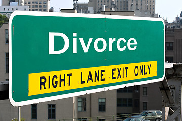 Image showing Divorce Highway Sign