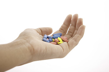 Image showing pills in hand