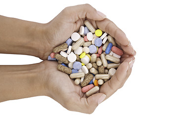 Image showing pills in hands