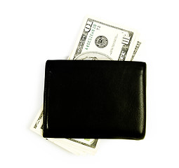 Image showing Black leather wallet