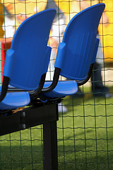 Image showing Blue seats
