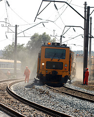 Image showing railway workers