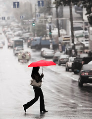Image showing red umbrella