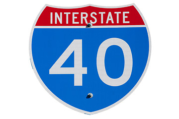 Image showing Interstate I-40 sign