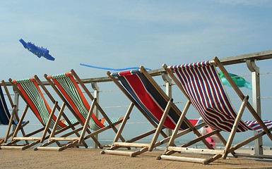 Image showing beach chairs