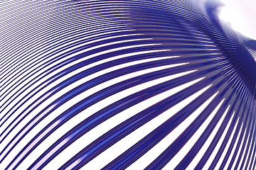 Image showing blue perspective stripe background