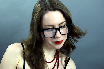 Image showing young girl in glasses