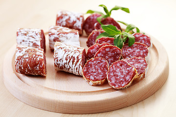 Image showing dried sausages