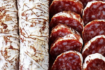 Image showing dried sausages