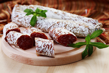 Image showing dried sausages