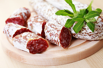 Image showing dried sausages
