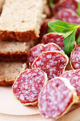 Image showing dried sausages