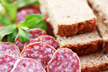 Image showing dried sausages