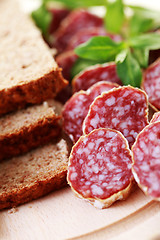 Image showing dried sausages