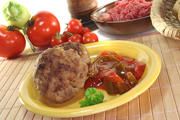 Image showing meatballs with Ratatouille