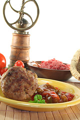 Image showing meatballs with Ratatouille