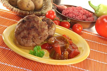 Image showing meatballs with Ratatouille