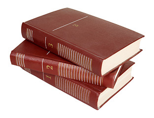 Image showing Three old books