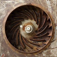 Image showing Metal old turbine