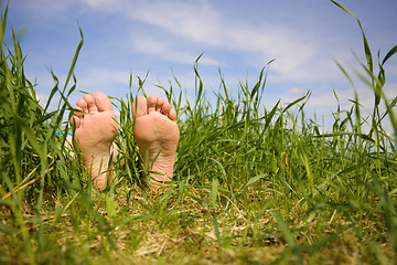 Image showing Barefooted a foot