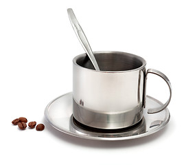 Image showing Metal coffee cup