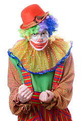 Image showing Portrait of an evil clown