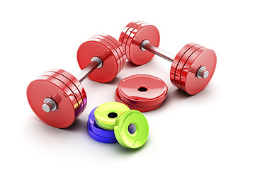 Image showing Dumbbells