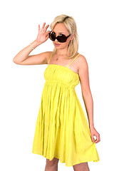 Image showing Female in a yellow dress.