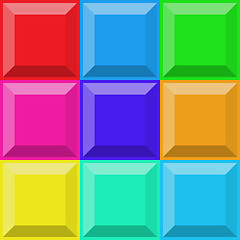 Image showing Background with multicolor upper 3d tiles