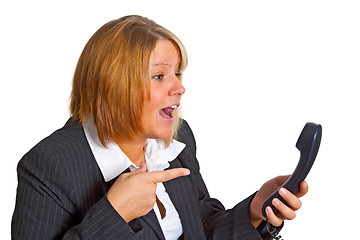 Image showing Angry businesswoman