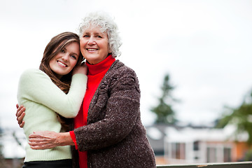 Image showing Grandmother and granddaughter