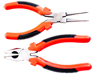 Image showing Two pliers on a white