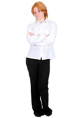 Image showing Girl standing on a white background