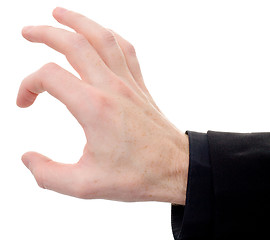 Image showing Man's hand on a white background