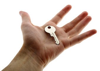 Image showing Key on palm