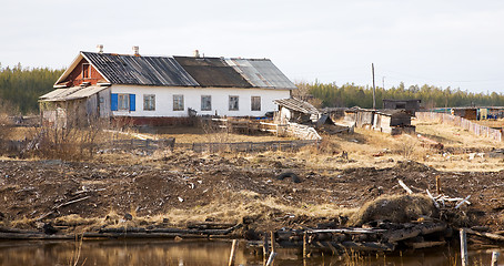 Image showing The old rural wooden house