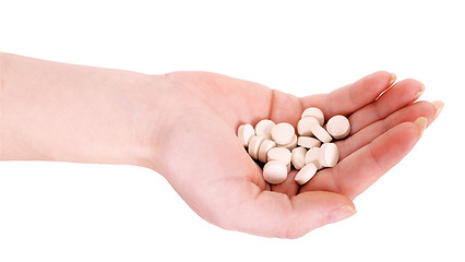 Image showing Handful of tablets