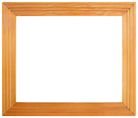 Image showing Simple wooden frame on white
