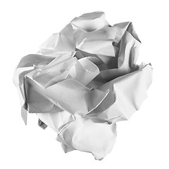 Image showing The crumpled sheet of paper