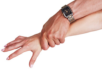 Image showing Female and male hands