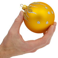 Image showing Cristmas-tree golden ball